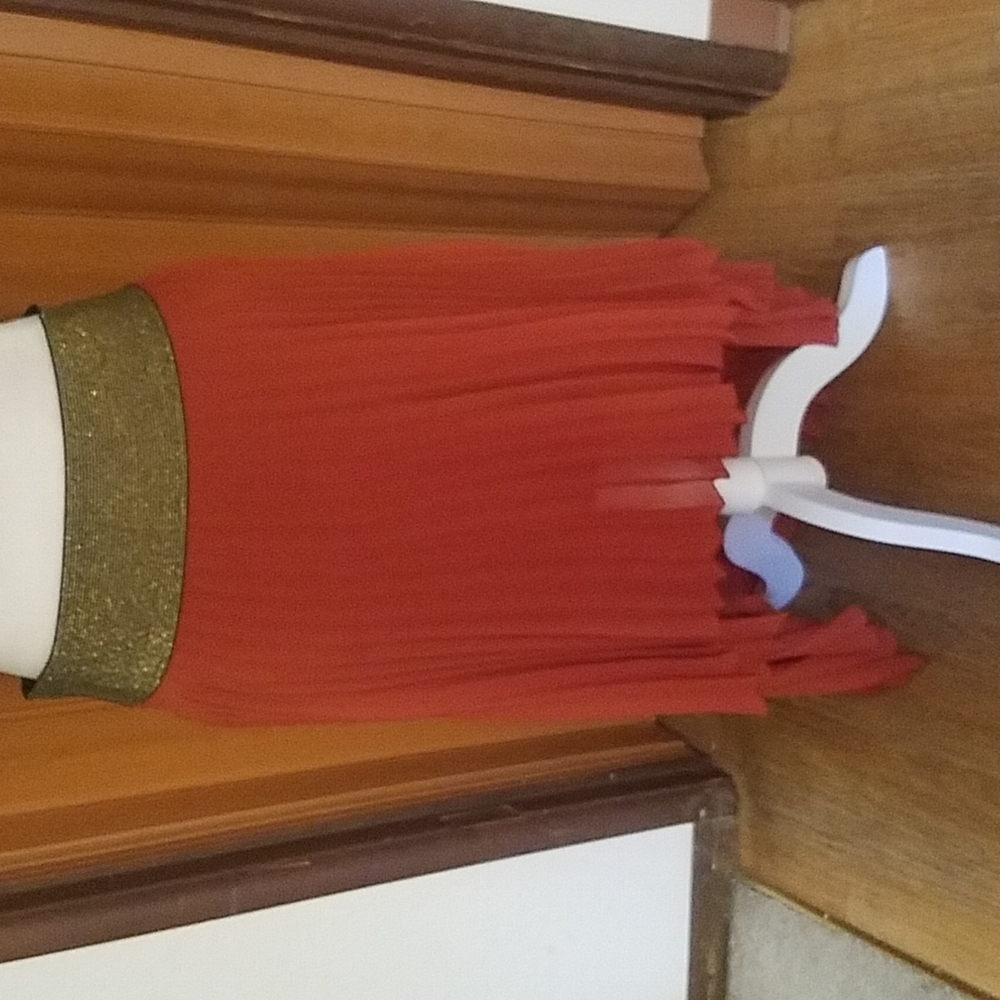 RUST HIGH LOW SKIRT